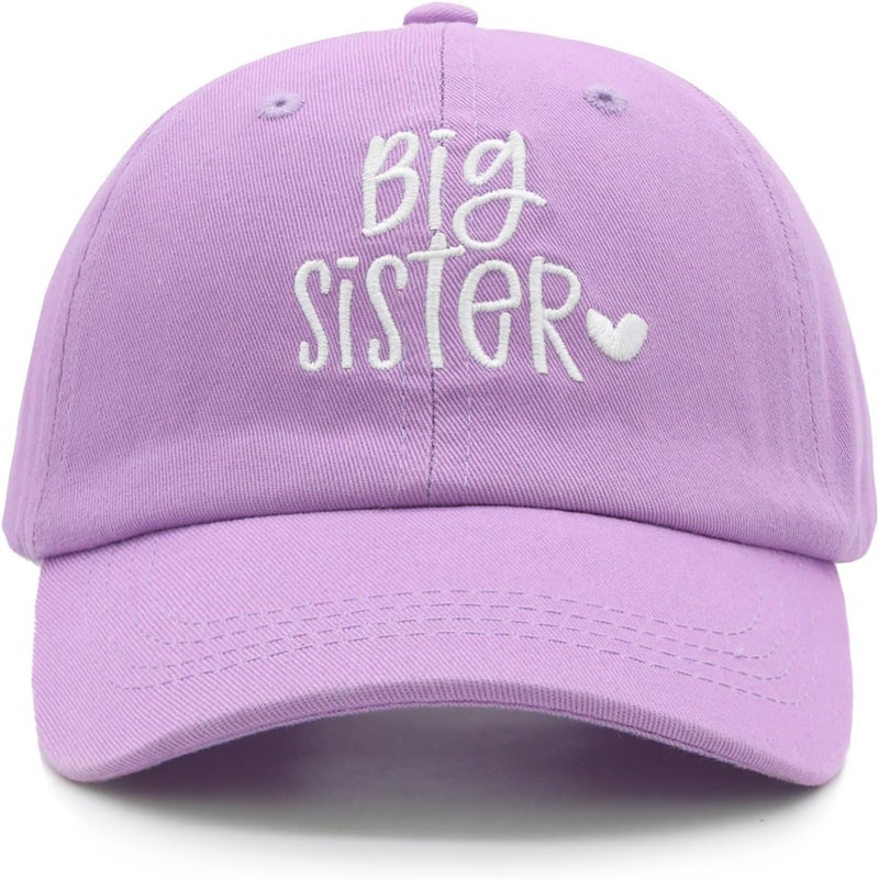 HAFOUXIGM Gift for New Sis Age 2-6, Big Sister Hat for Toddler Girls, Adjustable Embroidered Baseball Cap for Kids - Image 1